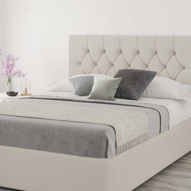 Talcott Upholstered Headboard, Single (3'), Linen Off White