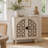 29.84" Black Bohemian Carved Storage Cabinet-561736875