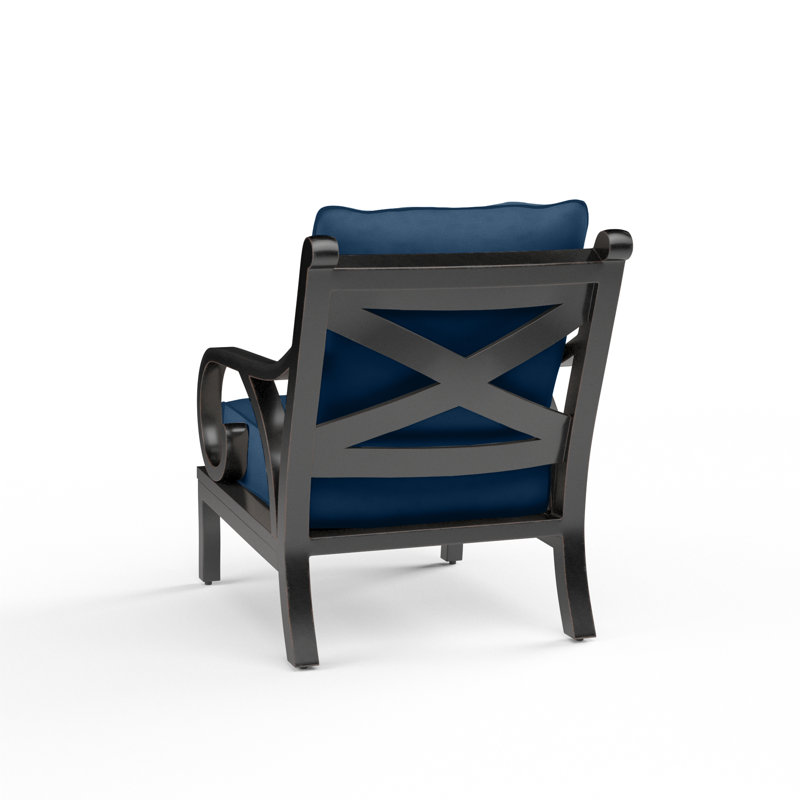 Chaise longue d'extérieur avec coussins Monterey, Spectre indigo Sunbrella®