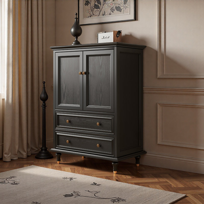 Grande armoire de rangement dans le salon, Noir