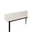 Table de salle à manger Table de cuisine rectangulaire blanche de 55 po avec plateau en porcelaine et pieds en métal, table de salle à manger pour 4 personnes, table de salle à manger de style Mid-Century pour salon et bureau, table seulement