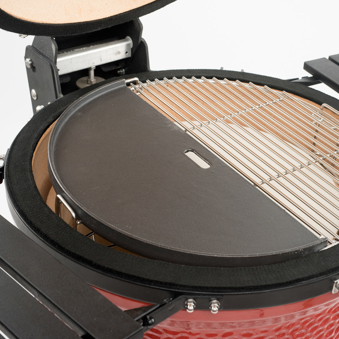 Kamado Joe Half Moon Cast Iron Reversible Grill Griddle for 18 in. ClassicJoe Kamado Joe