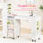 Professional Manicure Table Nail Desk with Dual Display Shelves, Locking Wheels, Wrist Cushion, and Built-in Dust Collector-109743589
