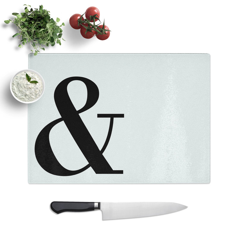 And Typography Chopping Board, 0.4cm H x 28.5cm W x 39cm L