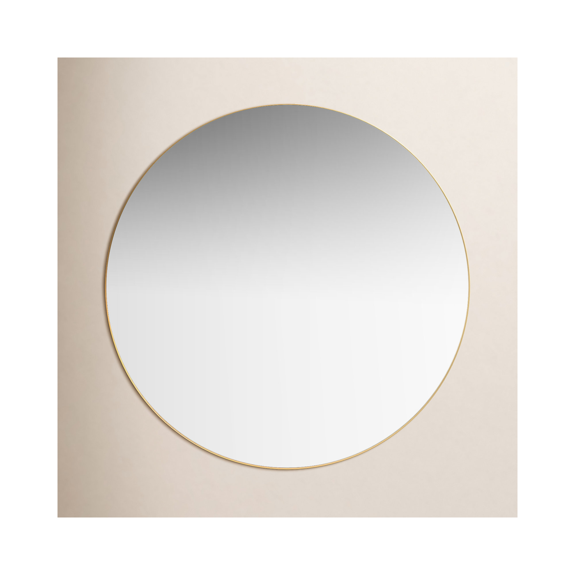 Eaton Round Mirror, Gold, 34" x 34"
