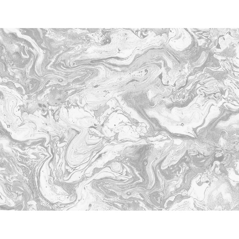 Rouleau de papier peint adhésif imitation marbre L 9 pi x l 27 po Luxe Haven, Calcutta / argent métallique