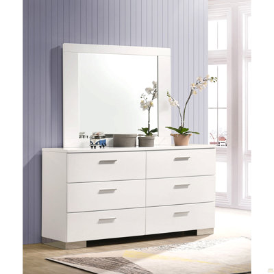 Commode 6 tiroirs avec miroir Dulcey