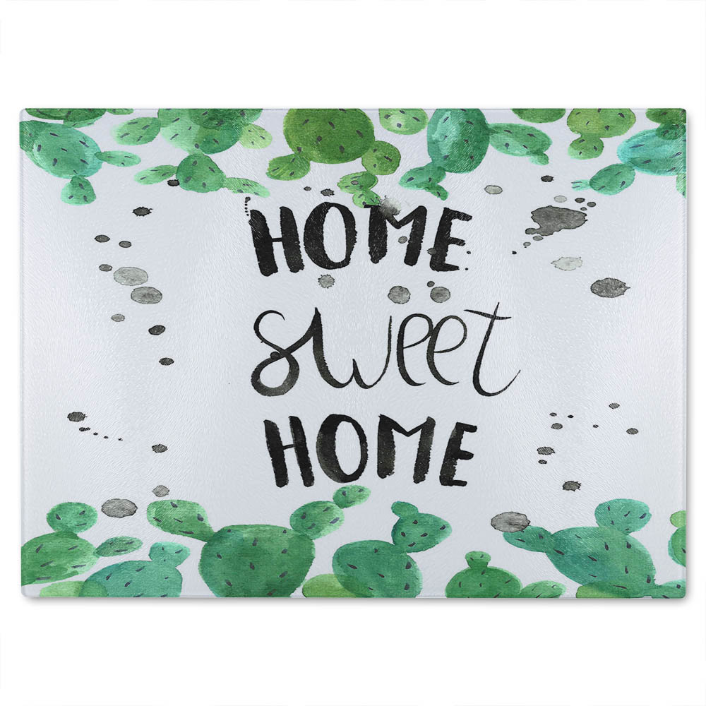 Home Sweet Home Glass Chopping Board