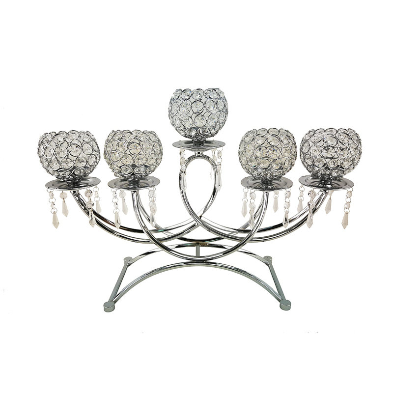Brishawn 14'' H Tabletop Candelabra, Silver