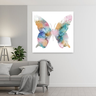 Butterfly And Marble II Abstract Delicate Elegant Butterfly Nature Spring Wall Art