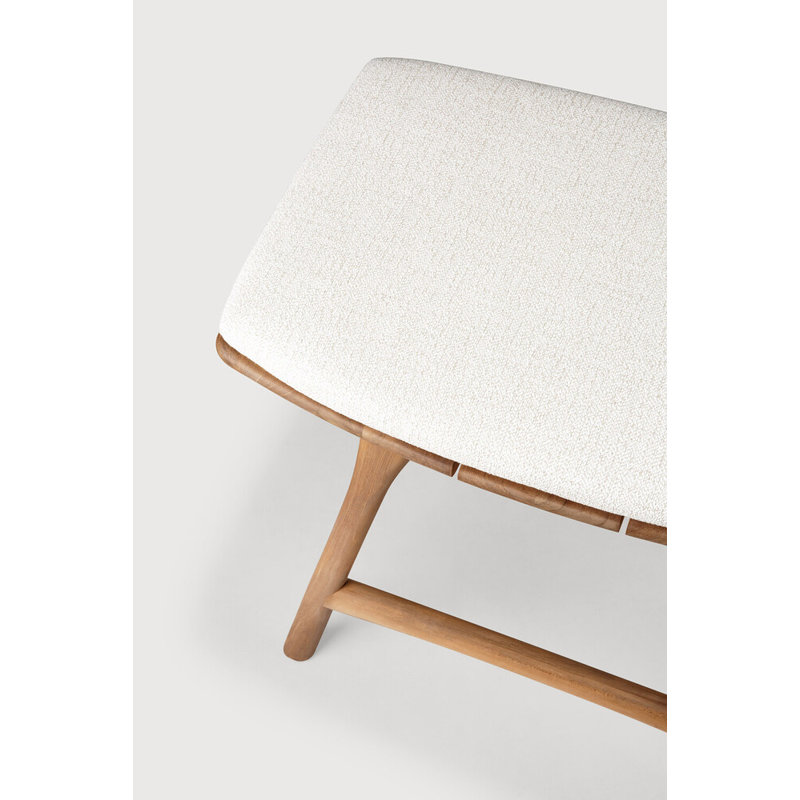 Osso Outdoor Teak Bar Stool, Off White