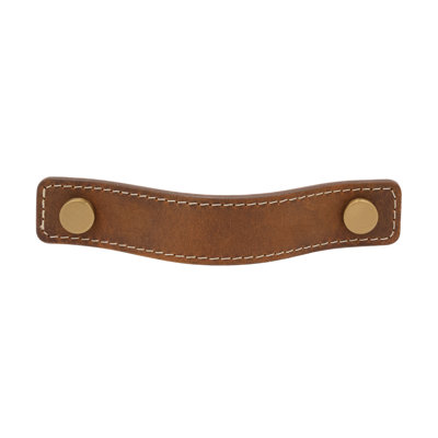 Poignée de tiroir en cuir satiné de 4 po Sadelle Leather