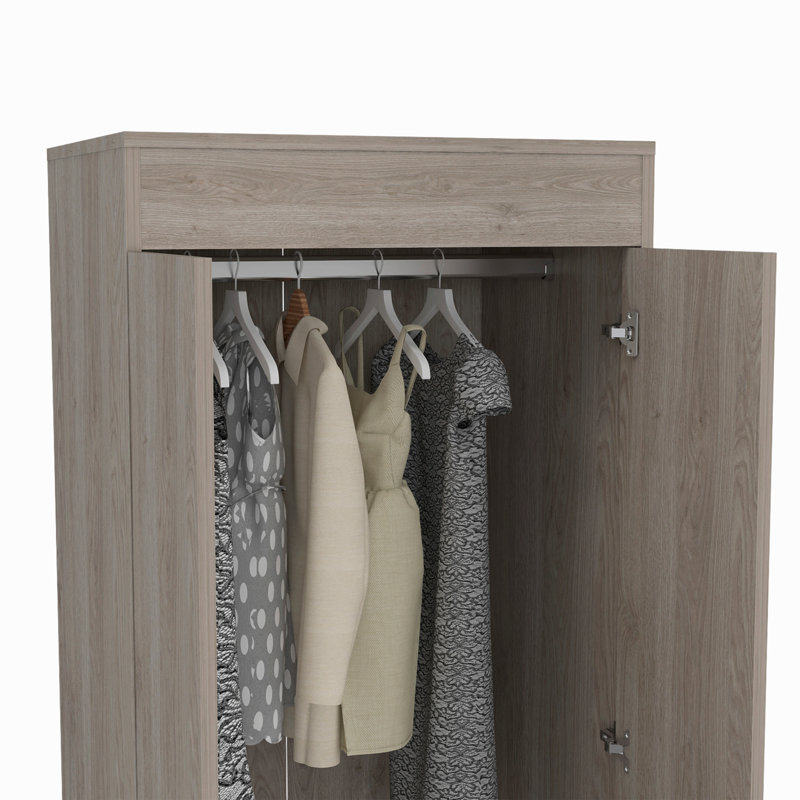 Armoire 2 portes gris clair