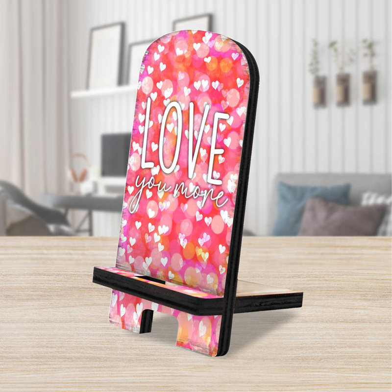 Support de bureau Designocracy rose / blanc, H 6 po x l 3 po x P 3 po