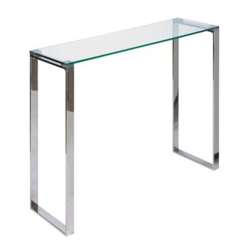 Berlind Console Table, 30" H x 36" W x 8" D, Chrome