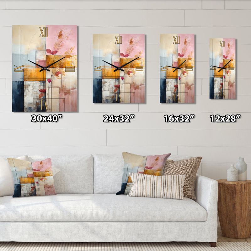 Horloge murale rétro Allure Boho Chic, H 40 po x l 30 po x P 1 po