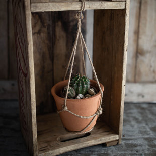 Small Black Wire Metal and Wood Hanging Wall Shelf - Foreside Home & Garden