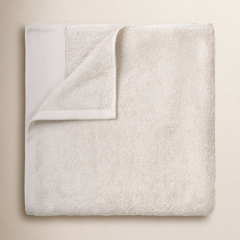 Serviette de bain 100% coton biologique RIVA, Clair de lune / Crème, Bath Towel - 1 Pack