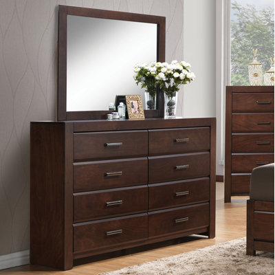 Commode double 8 tiroirs avec miroir Varlano