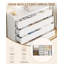 8 Drawer Chest of Drawers, White Chest of Drawers Bedroom, with Top Baffle, Smooth Metal Runners, Storage Cabinet for Living Room Bedroom
