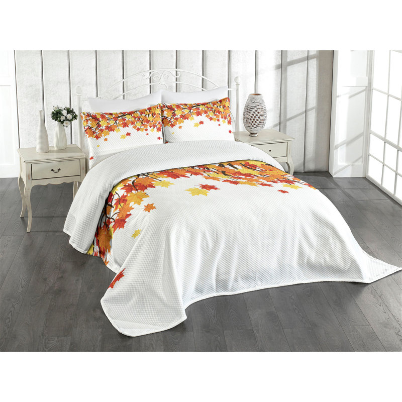 White Quilted King Bedspread Set with Pillow Shams