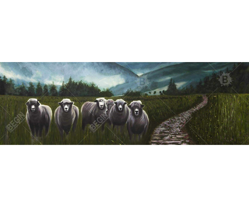 " Sheep In The Countryside "