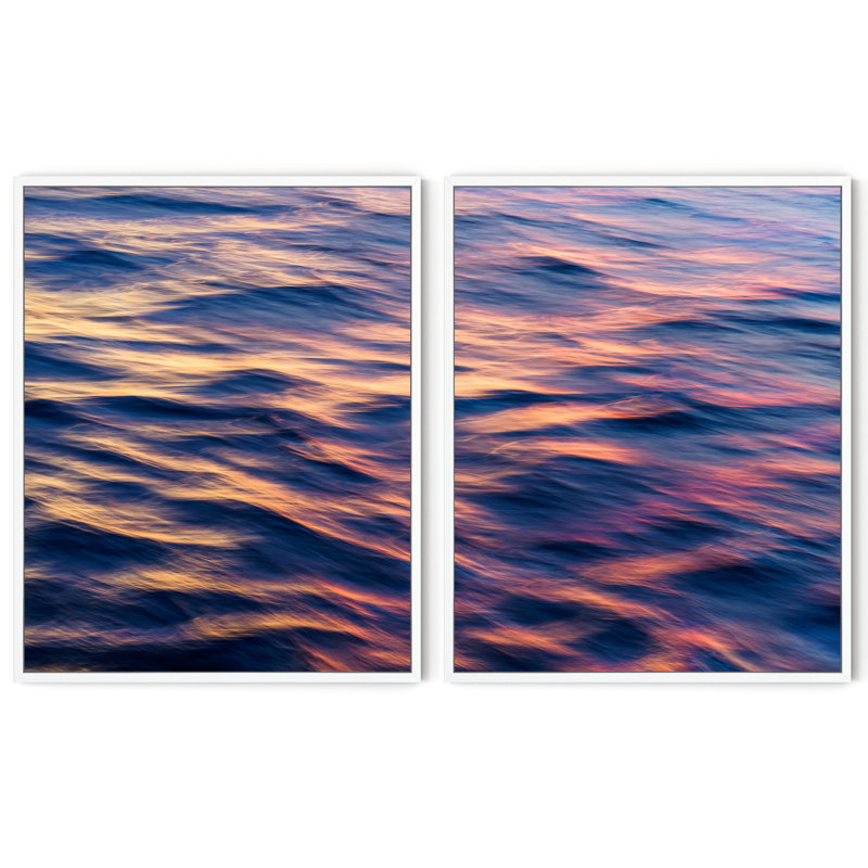 Out To Sea Pair, 29" H x 35" W, White