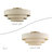 Bellingham 5 Light Antique Gold Leaf Extra Large Semi-Flush