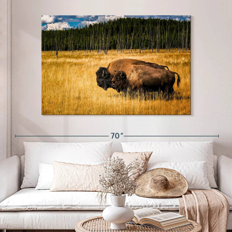 Brampt West Yellowstone Bison, 34" H x 51" W