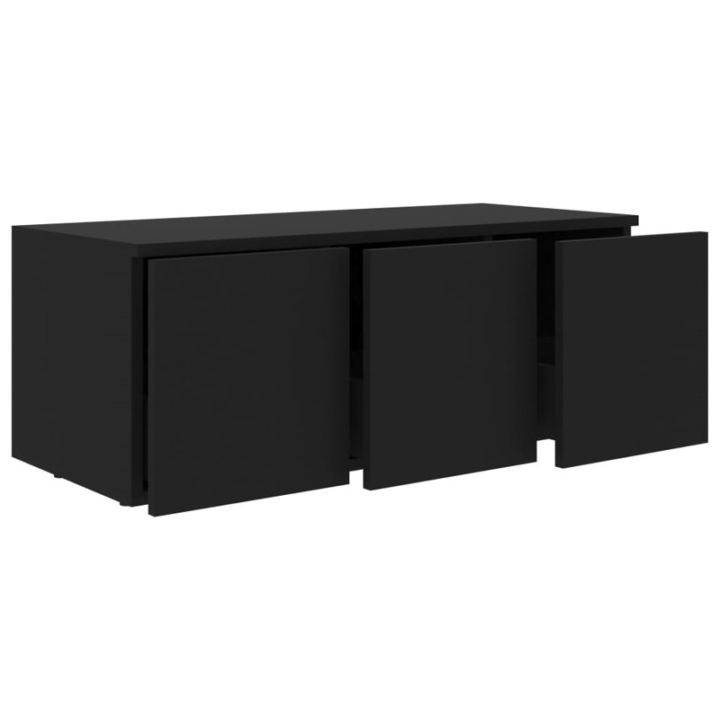 Andj TV Cabinet 80 x 34 x 30 cm Engineered Wood, Black