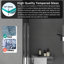 34 po X P 72 po H Porte de douche à cadre pliable au fini noir mat-111031175