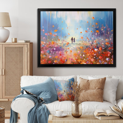 " Couple Walking In Artful Romance "