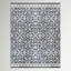 Tapis bleu / gris en laine touffeté à la main à motif géométrique Claudelle-1046199364