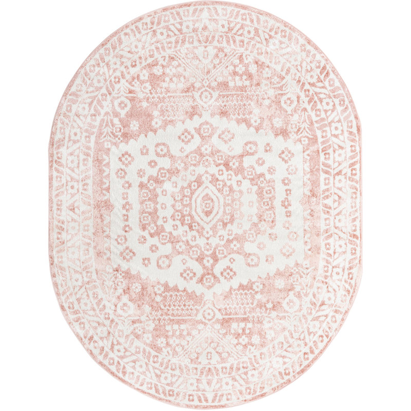 Micsunel Abstract Indoor Rug, Oval 8' x 10'