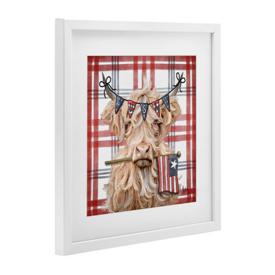 Reproduction sous verre USA Plaid Highland