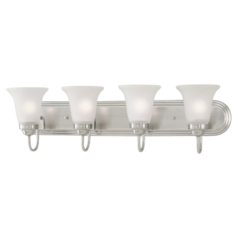 Éclairage pour salle de bain 4 lumières Whitmore, 9" H x 30" W x 7.5" D