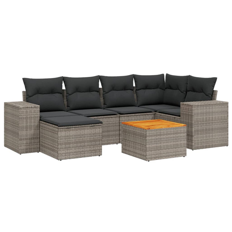 Ensemble de canapé de jardin Vidaxl, foncé