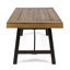 Table basse d'extérieur en bois d'acacia, finition teck / métal brun rustique et noir