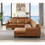 Canapé modulaire en cuir véritable de 132 po Bella-70922809
