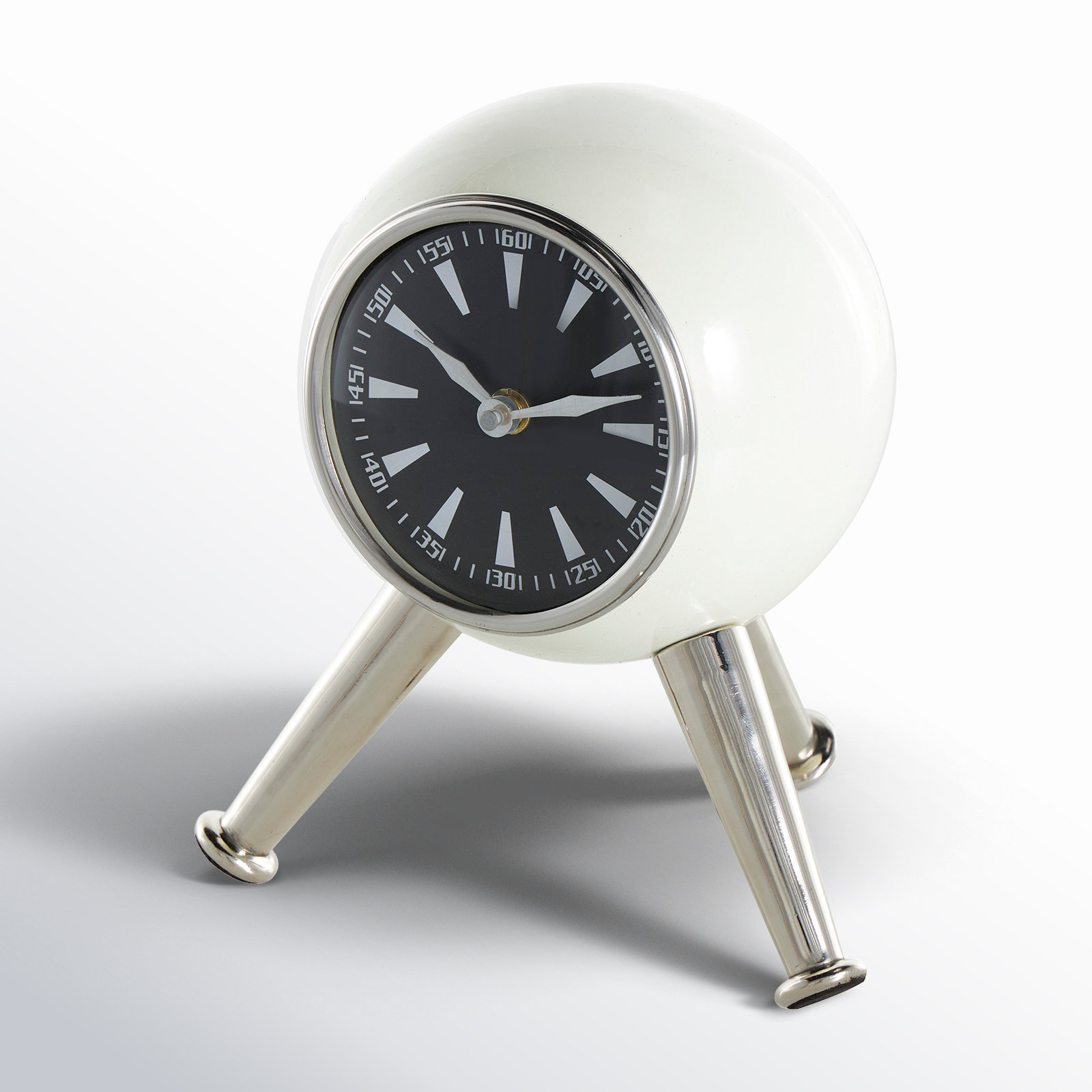 Adom Quartz Tabletop Clock, White