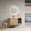 Meuble-lavabo mural 36 po avec lavabo en céramique et tablettes de rangement et 1 porte à fermeture en douceur