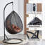 Fauteuil à œufs en osier avec support en C et support en C Chaviano Modern-92733069