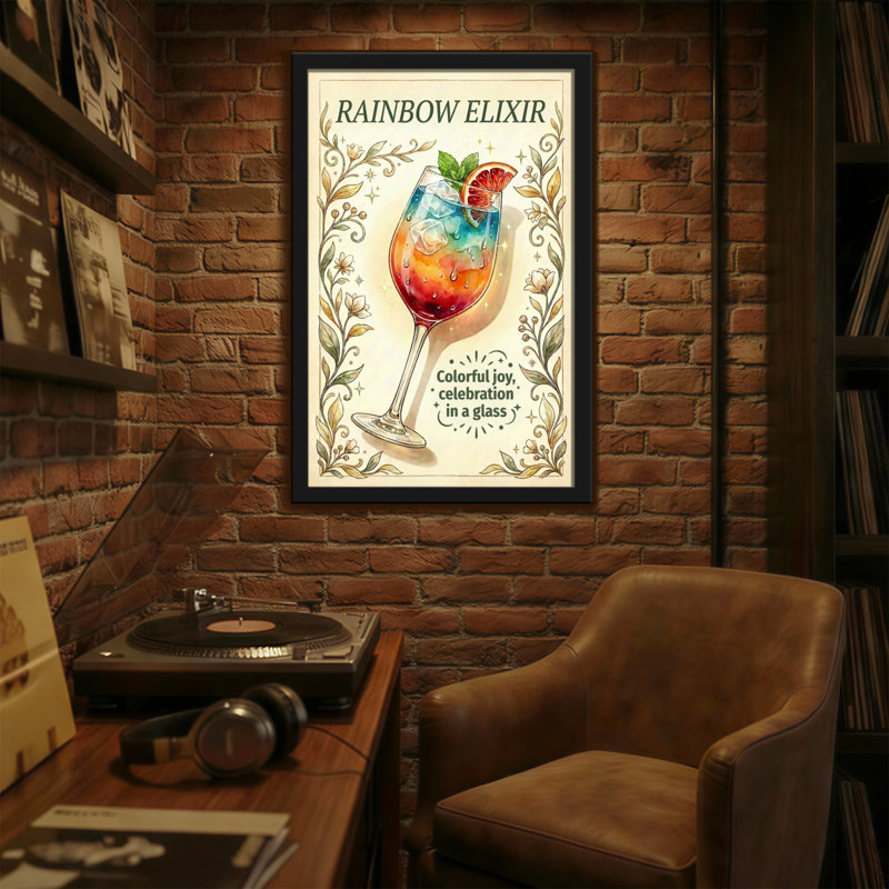 «Fashion Rainbow Elixir», reproduction d'art, H 18 po x l 12 po