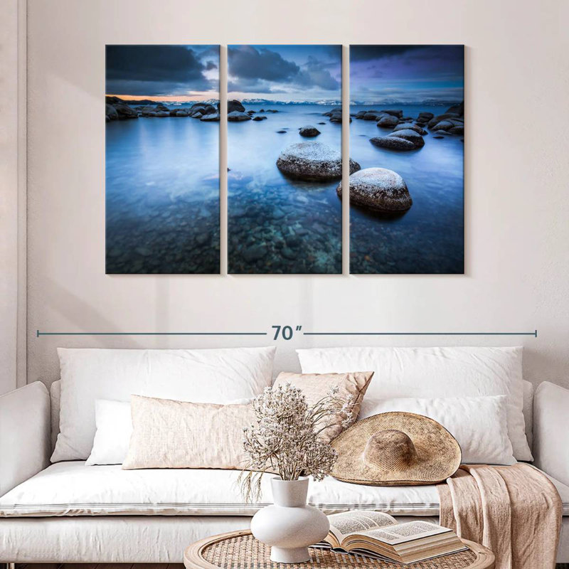 Alvord, eaux calmes au lac Tahoe, H 32 po x l 50 po