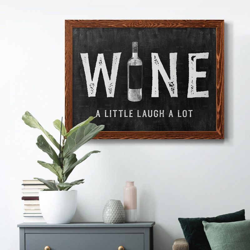 «Wine A Little» - imprimé, H 23 po x l 32 po x P 1 po, Érable