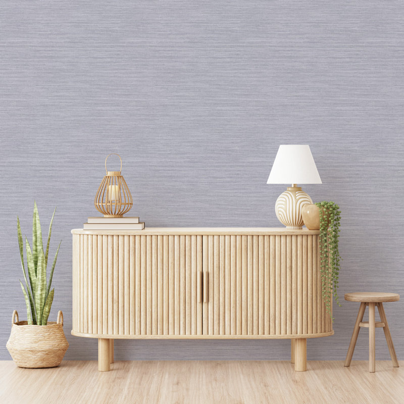 Barayon 33' L x 20.5" W Textured Peel and Stick Wallpaper Roll, Blue