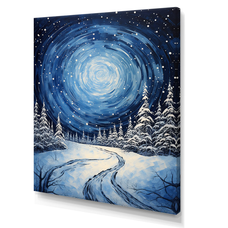 «Frosty Pathway Road Into Winter's Embrace II», Toile tendue, H 20 po x l 12 po x P 1 po