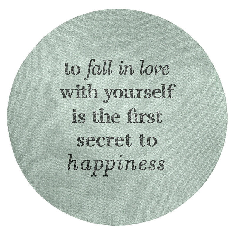 Quotes Chenille Indoor Rug, Round 5'