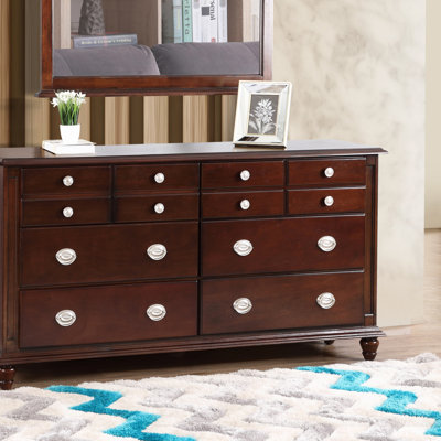 Summit G5950-D Dresser, Elegant Modern Design with Real Wood Veneers and Durable Dove-Tailed Drawers