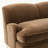 Retro Coffee-colored Suede Upholstered Sofa